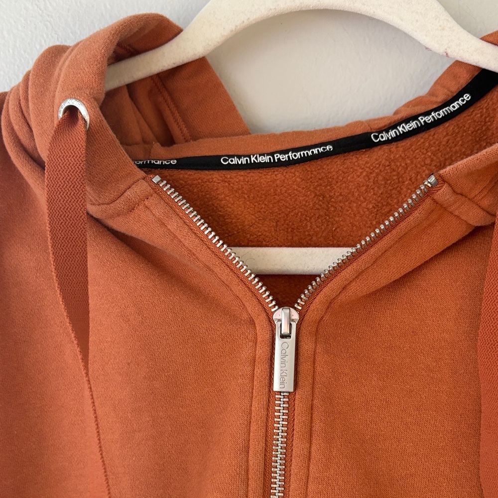Calvin Klein Performance Women's Rust Cropped Hoo… - image 4